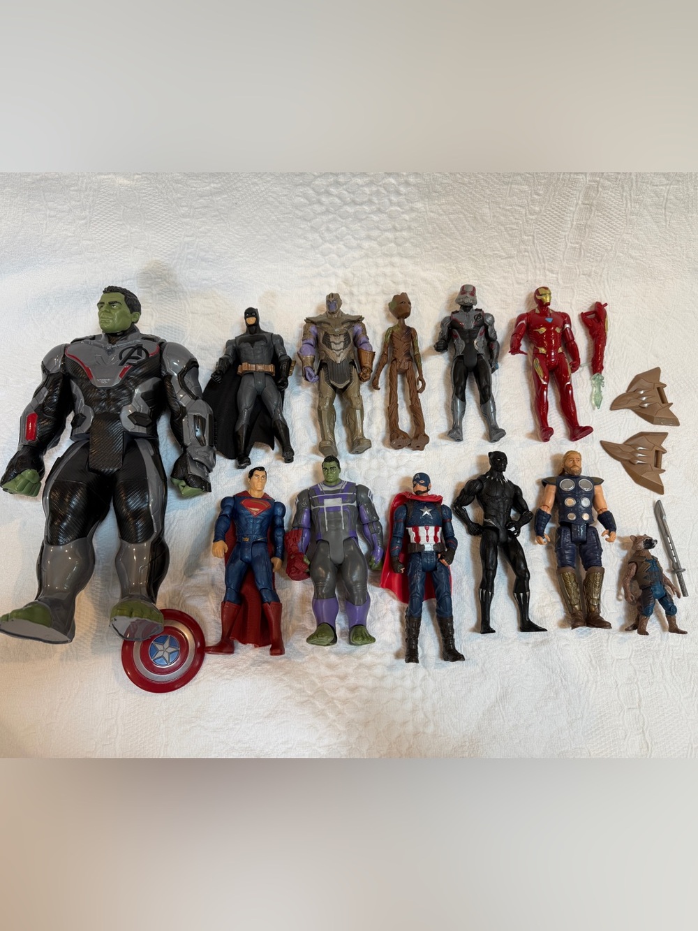 Marvel DC Action Figure Lot Hulk Endgame Thanos Rocket Raccoon Thor Ant Man
